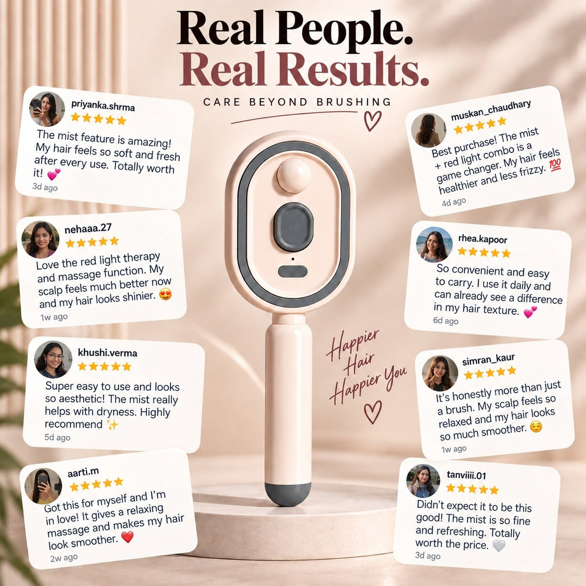 4-in-1 Electric Hair Care Mist Brush