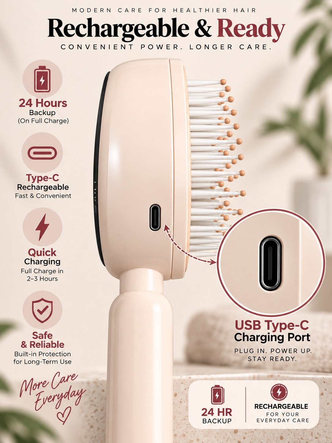 4-in-1 Electric Hair Care Mist Brush